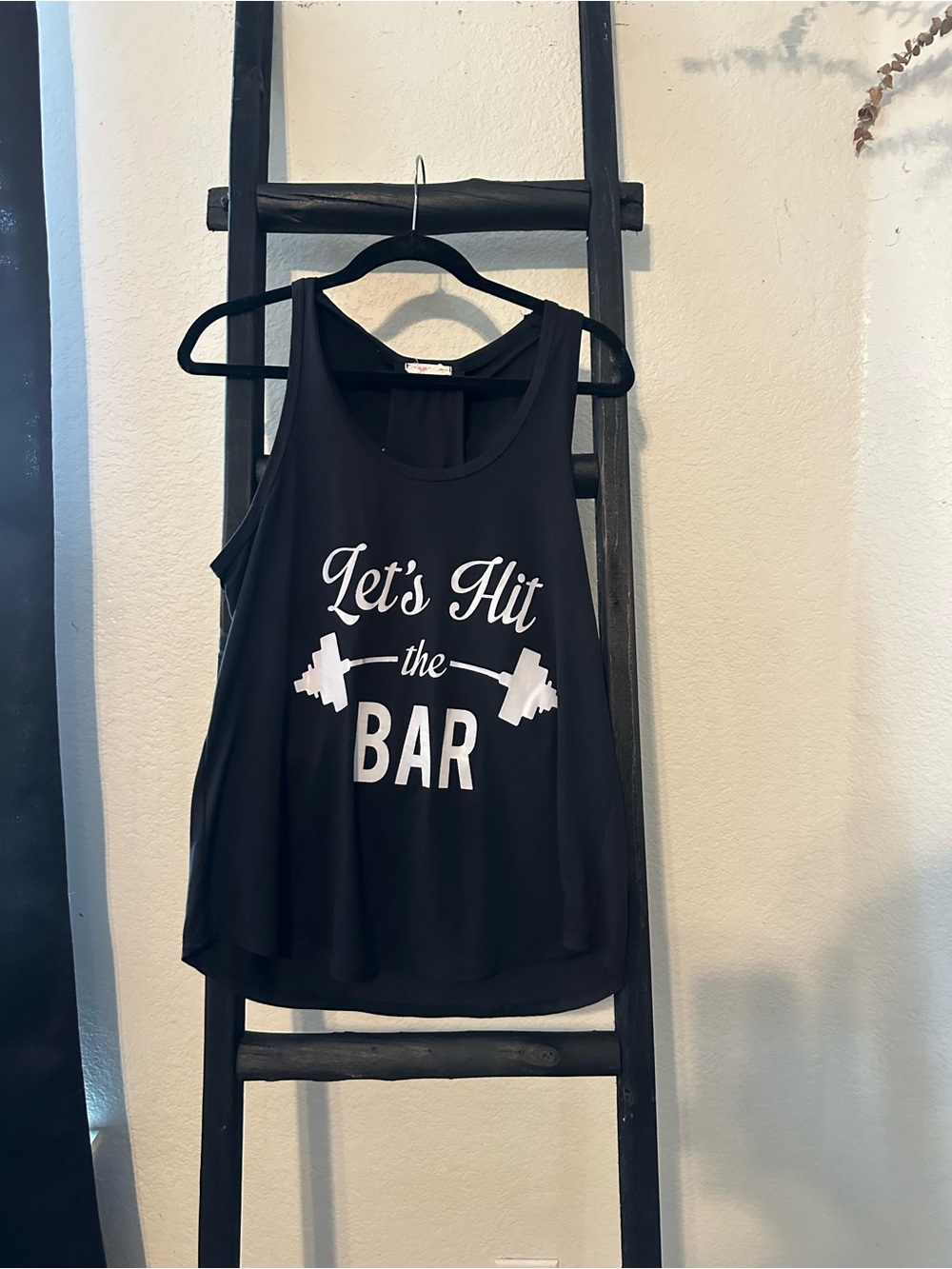 Black Women's Graphic Tank Top - "Let's Hit the Bar"